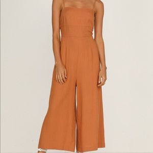 Wide Leg Jumpsuit in Rust Size Xs